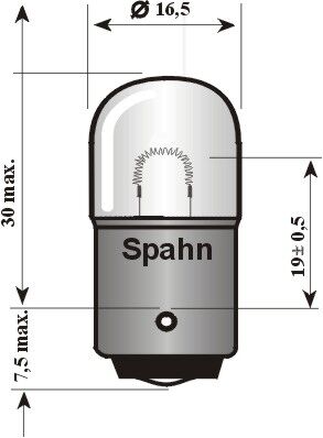 Spahn Glühlampen Glühlampe, Kofferraumleuchte R5w (2 Stk.) Bl2525