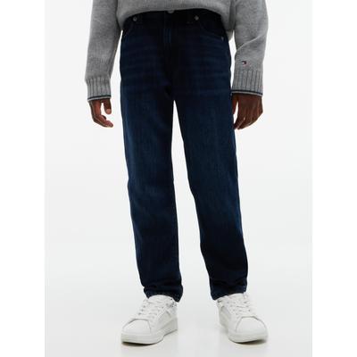 Straight-Jeans TOMMY HILFIGER, Jungen, Gr. 7 (122), N-Gr, blauschwarz, Denim/Jeans, Obermaterial: 61% Baumwolle, 39% Lyocell, unifarben, straight fit lang, Jeans Straight-Jeans, 5-Pocket Form, Straight-Fit, Kinder bis 16 Jahre