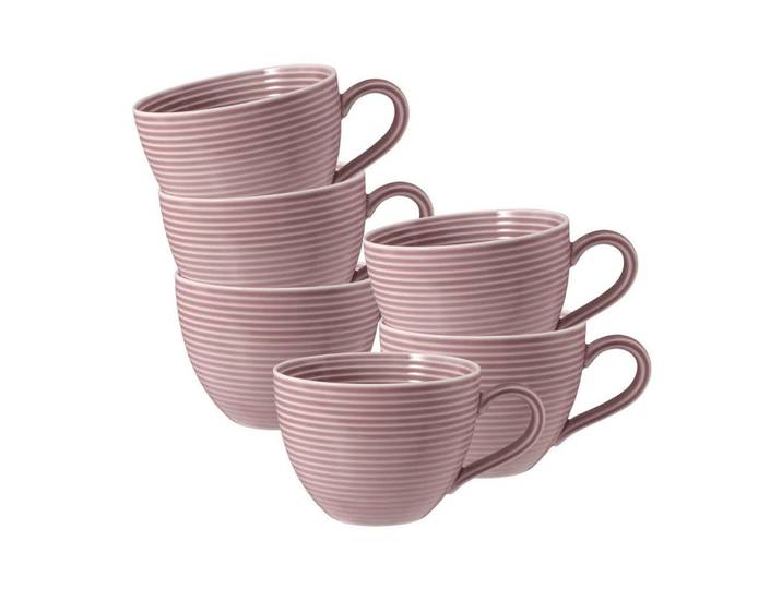 Seltmann Weiden Kaffeetassen Beat Color Glaze Altrosa 0,26 l 6er Set, Rosa, Keramik, 0.26 L, Geschirr, Tassen, Kaffeetassen