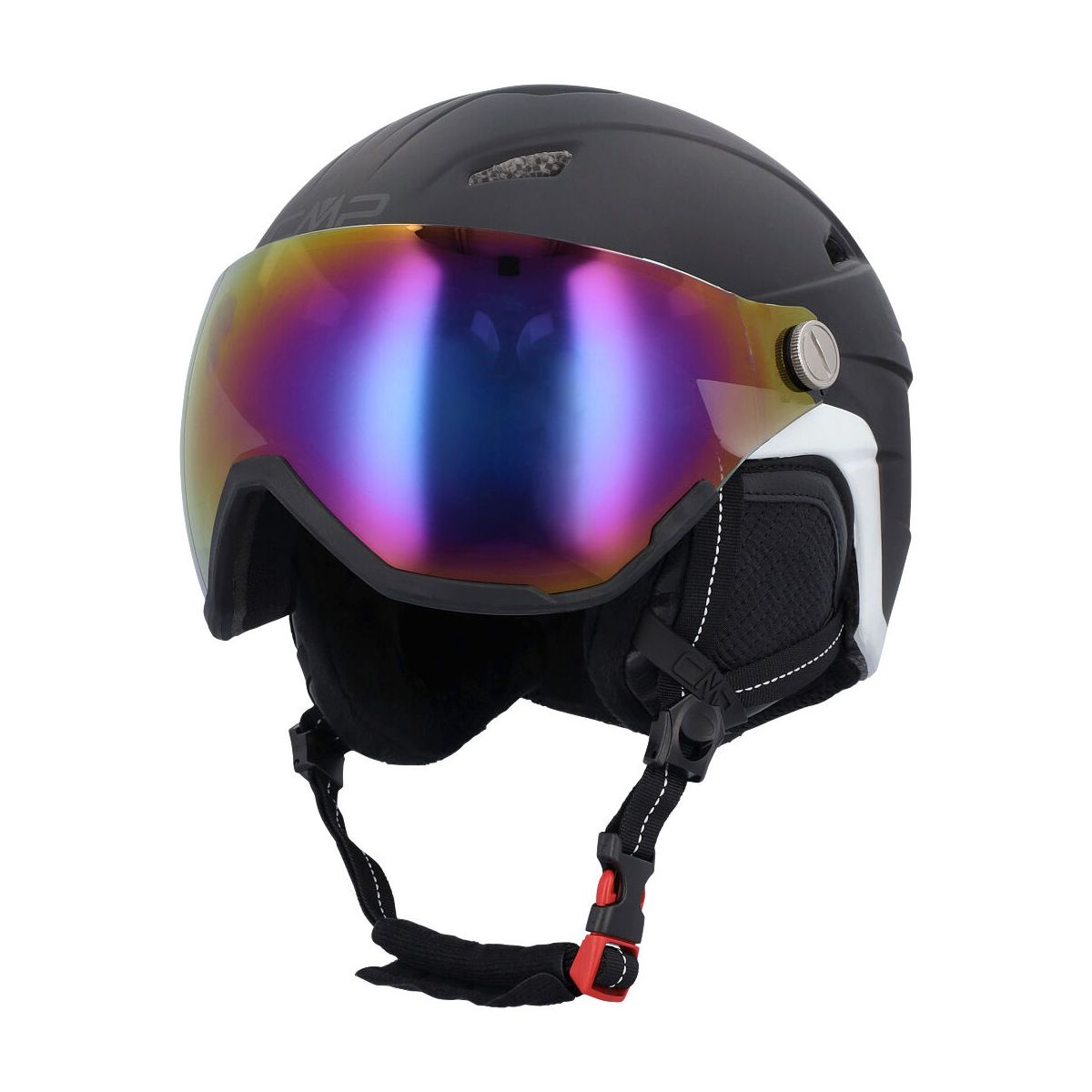 CMP WJ-2 Kids Ski Helmet With Visor nero (U901) S 30B4674-U901-S