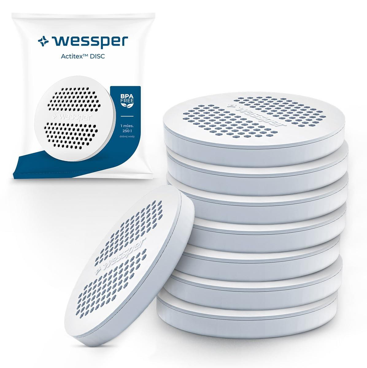 Dripio Waterfilter MicroDisc set van 8 met actieve kool voor chloorvermindering