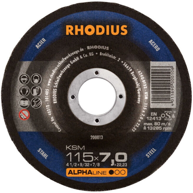 RHODIUS Disque à ébarber KSM 115 x 7,0 mm acier (200013)