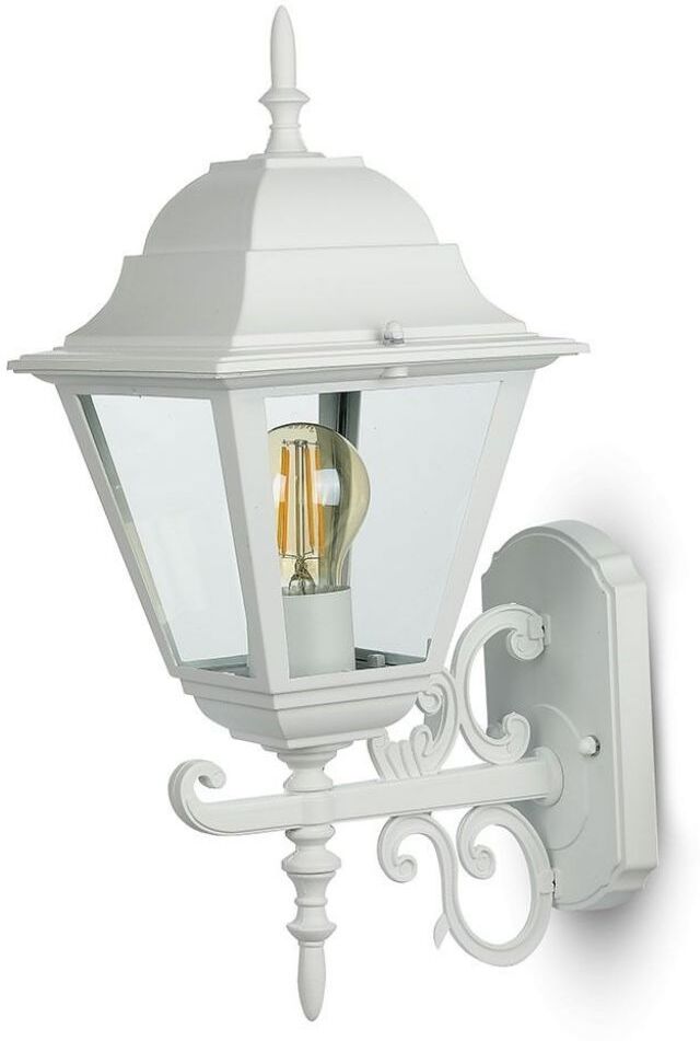 V-Tac Vt-761 Portalampada Lampada E27 Led Lanterna Large Facing Up Alluminio Bianco Opaco Ip44 - Sku 7522