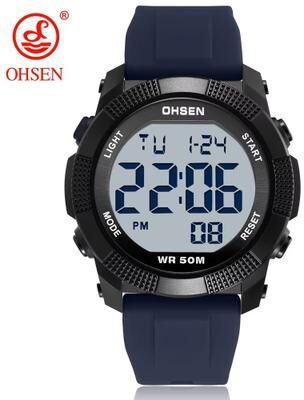 Inspired Finds G Style Tactical Outdoor Digital Sports Watch For Men With 50M Waterproof blue
