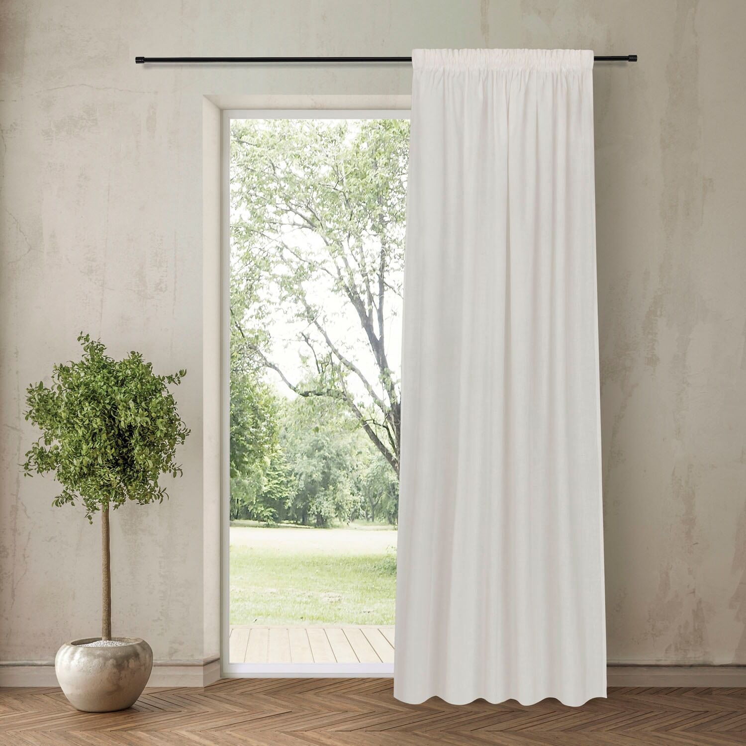 Feel of Nature "Torben" Kräuselband 1 Stk. tlg. HxB: 245x140 weiß 245cm, Kräuselband, 140cm