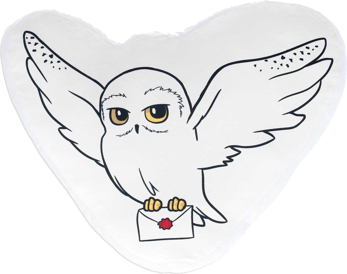 Harry Potter Hedwig Gevormd Kussen - Wit