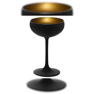 Stölzle Lausitz ELEMENTS Sektschale Schwarz-Gold 6er Set