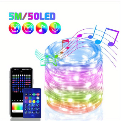 Multisell Products Hub RGB LED String Lights With Bluetooth Remote Dreamcolor Garden, Party & Wedding Decor 5m