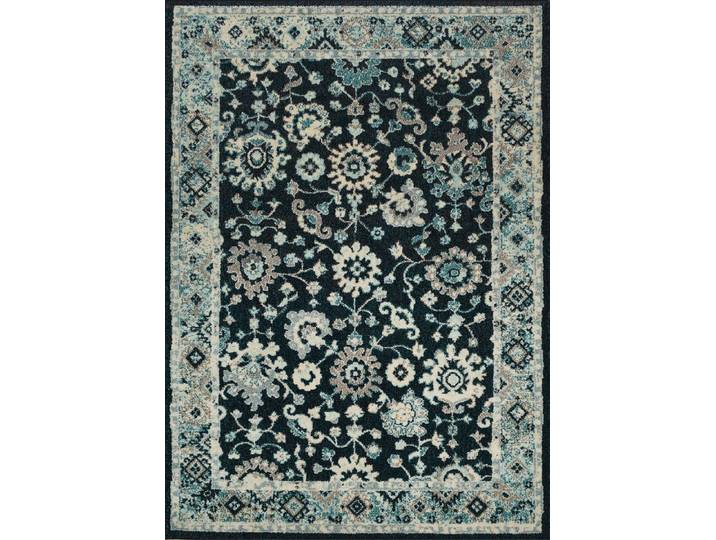 Tapis salon vintage - poils court et doux bleu 120x170
