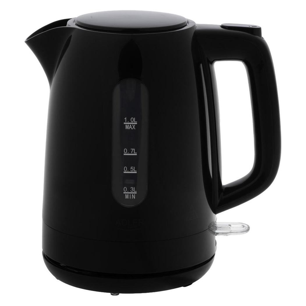 Adler Elektrischer Wasserkocher AD 1380B schwarz (1 l) (AD 1380b)