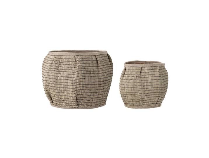 Paniers en jonc de mer beige, lot de 2, ronds - Bloomingville, Di