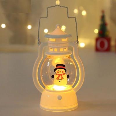 Uplifted Goods Portable LED Christmas Lantern With Santa Claus Or Snowman Decoration c 2.16 X 3 X 2.3 X 5in