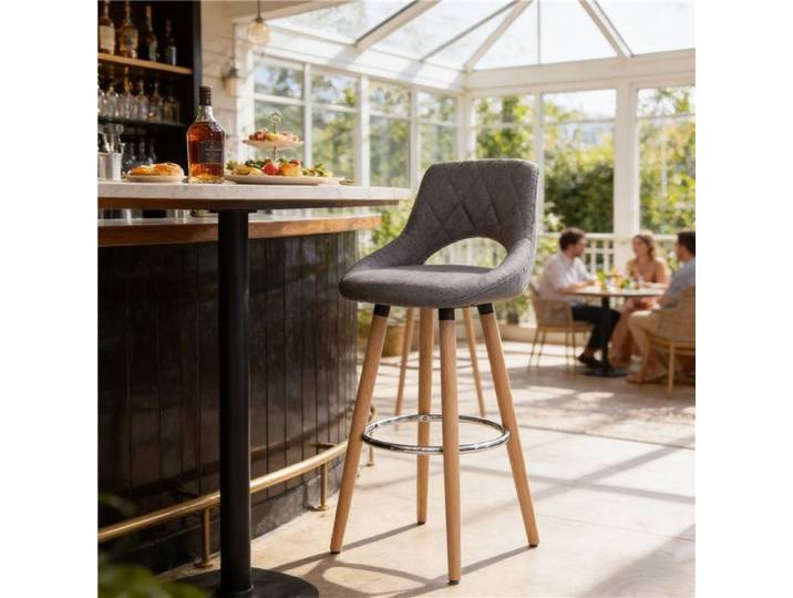 Tabouret bar bois hauteur 68cm design ergonomique stable – cuisine / bar / café