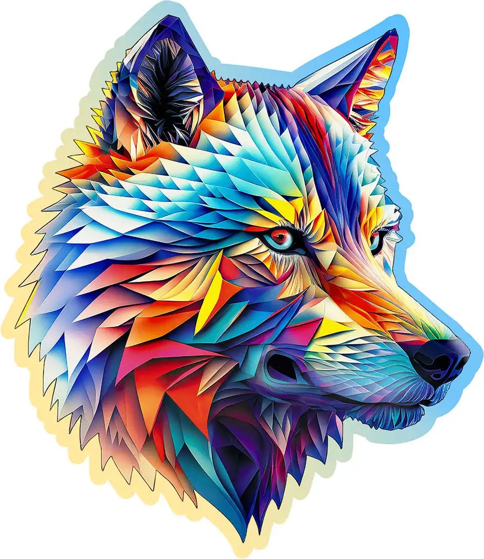 Wooden City Houten Puzzel Elegante Wolf