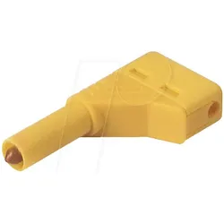 LAS S-W GE - Sicherheitslaborstecker, gewinkelt, gelb