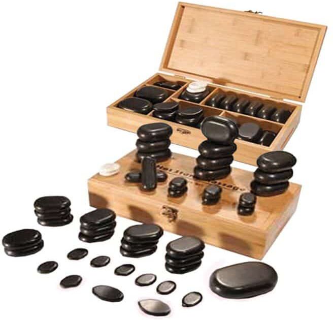 Weelko Kit 45 Pietre Basalto per Massaggio Hot Stone Professionale
