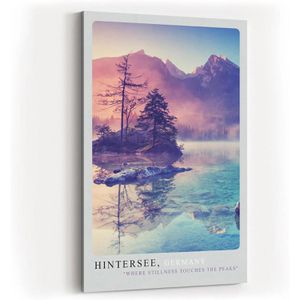 Sinus-Art Wandbild Hintersee in Bayern, Leinwand, Hochformat, 80 x 120 cm