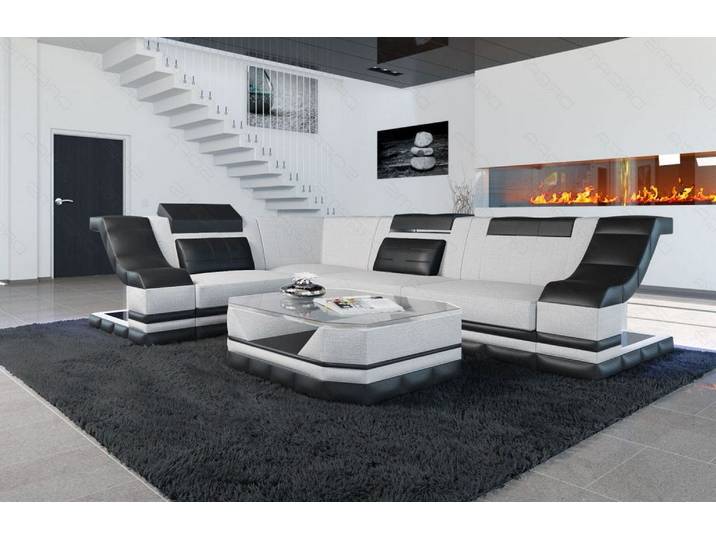 Stoff Ecksofa Bianchi L-Form