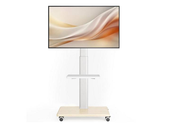 LuxusKollektion TV-Ständer TV-Trolley stufenlos verstellbar weiß, (1-tlg)