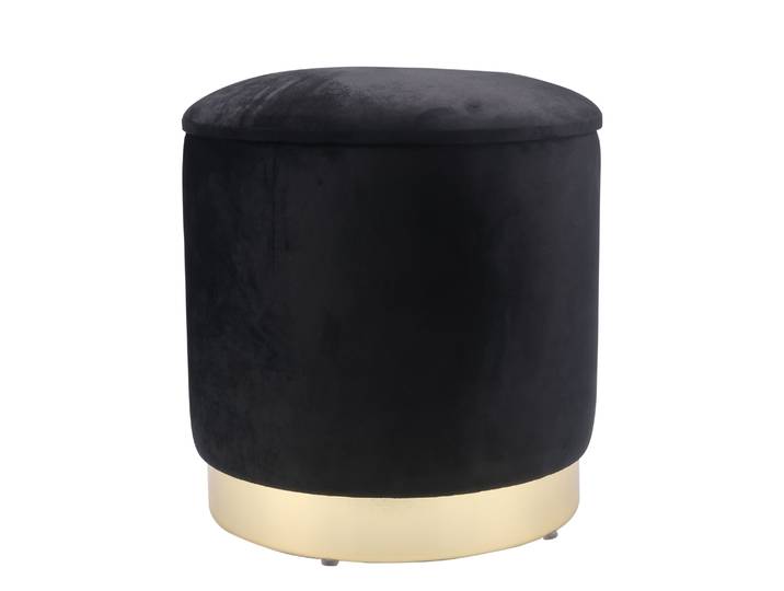 Sitzhocker mit Stauraum schwarz