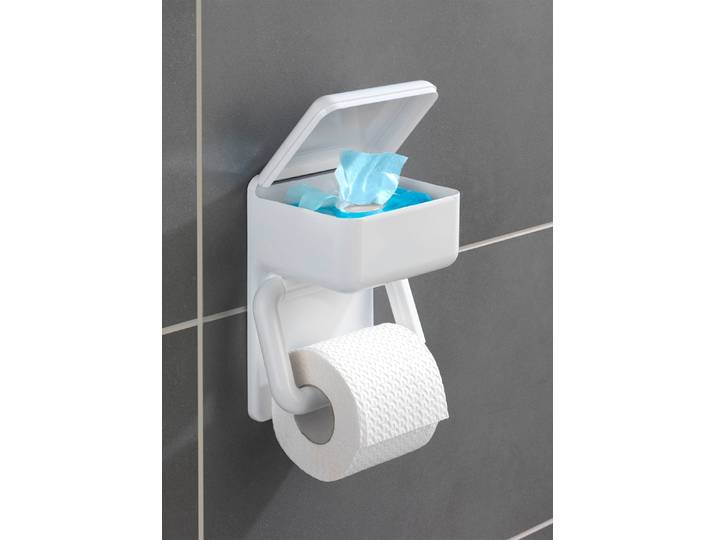 Toilettenpapierhalter 2-in-1, Weiss