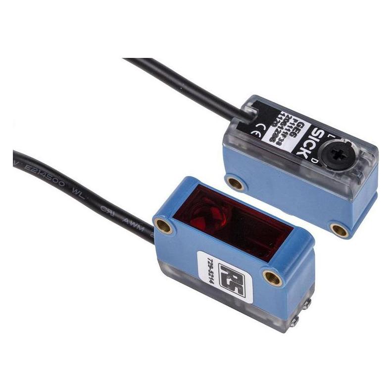 RS PRO Kubisch Optischer Sensor, Durchgangsstrahl, Bereich 15 m, PNP Ausgang, Anschlusskabel (7295214)