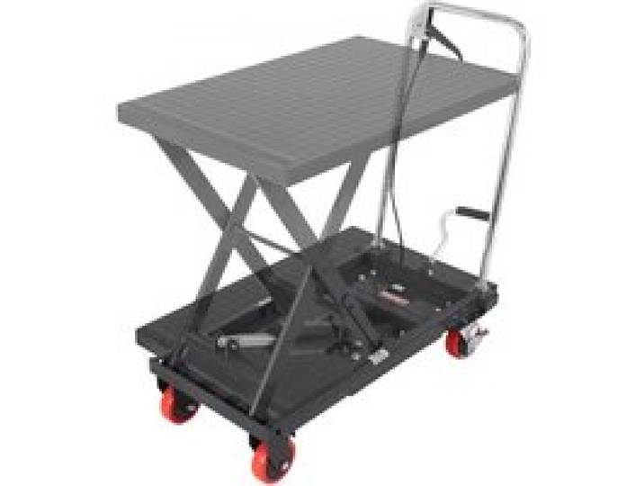 VEVOR Scherenhubtisch hydraulisch 230 kg Tragfähigkeit Hubtischwagen 220–720 mm Hubbereich Hubtisch Werkstatt 700 x 450 mm Plattform Scherenhubwagen Einzelschere Schwarz Fabriken Lagerhäuser