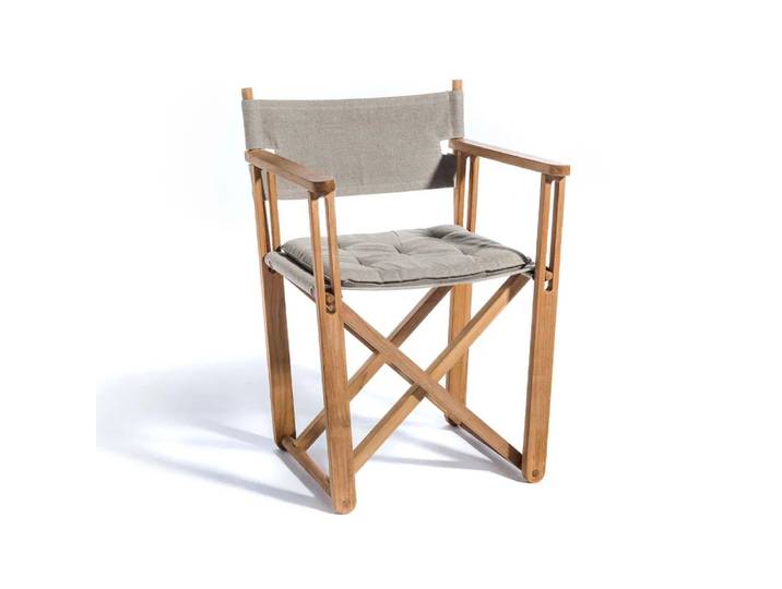Skargaarden Kryss Dining Sessel Sunbrella Ashe light grey, Teak