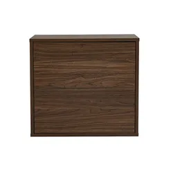 Wandaufbewahrung in dunkler Holzoptik Nussbaum L55 cm FLEXO