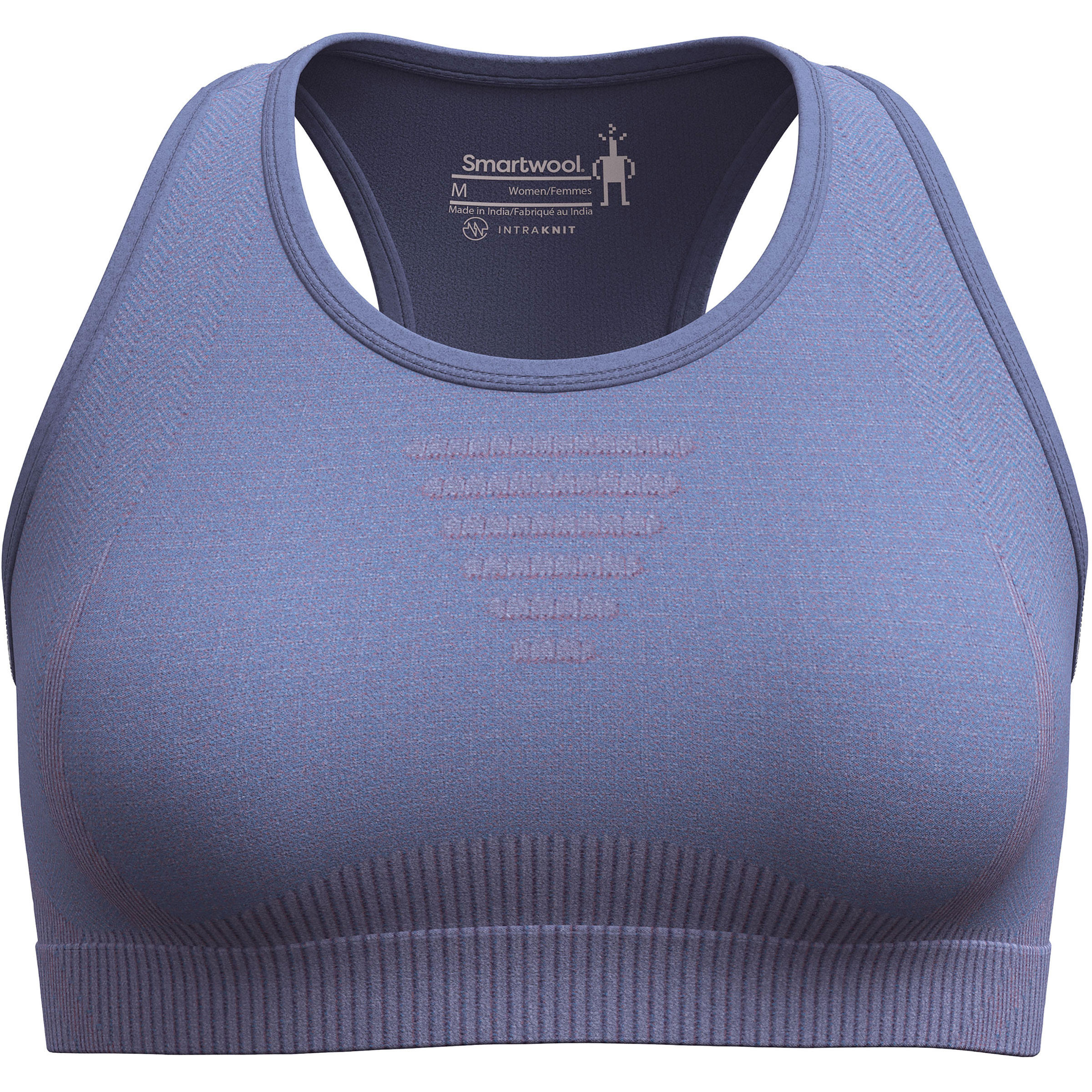 Smartwool Intraknit Racerback Sport BH Damen Sport-BHs blau Größe M Camping Schnell trocknend Merinowolle | Lyocell (Tencel)