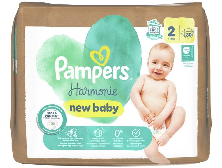Pampers Harmonie Windeln Mini Grösse 2 4-8 kg 30 Stück