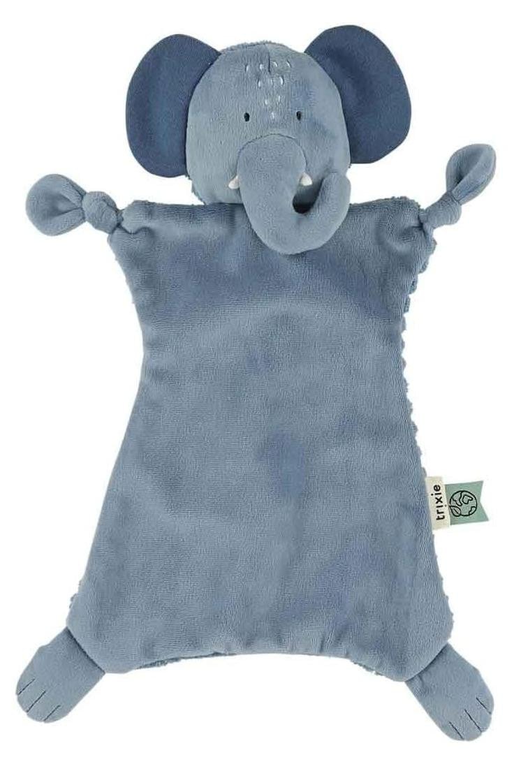 Trixie Baby Knuffeldoekje Mevrouw Olifant, Blauw, Biologisch Katoen