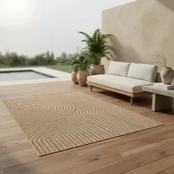 Outdoorteppich ARLBERG, in Jute-Optik, Beige, 240 x 340 cm