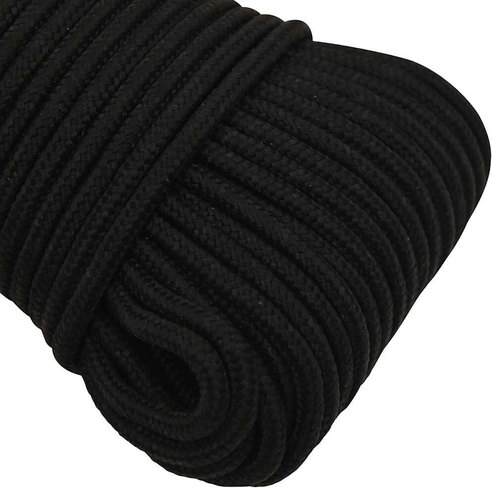 vidaXL Corde de travail Noir 4 mm 25 m Polyester