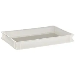 APS Teig- und Pizzaballenbehälter 60 x 40 cm, H: 7,5 cm Polyethylen, weiß