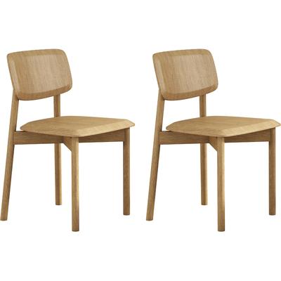 Esszimmerstuhl OTTO HOME "Grelia", beige, B:49cm H:78cm T:65cm, Massivholz, Stühle, Esszimmerstuhl, natürliche warme Eichenoptik, in zwei Farben, Sitzhöhe 46 cm