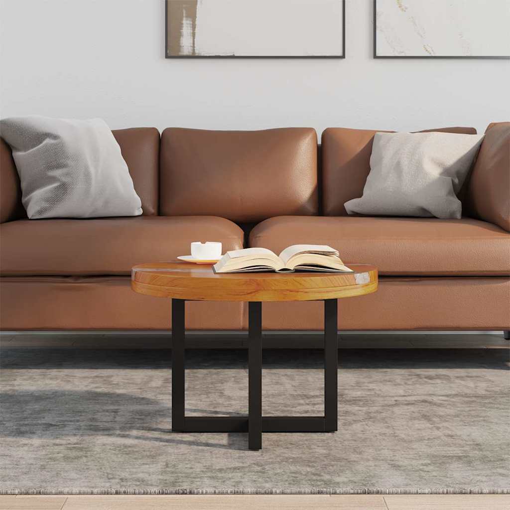 vidaXL Table basse Teck Résine 60 cm