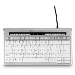 BakkerElkhuizen S-board 840 kabelgebundene Tastatur - QWERTY US - hellgrau, weiß