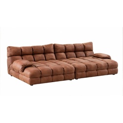 BIG SOFA AMIA Braun Lederfaserstoff