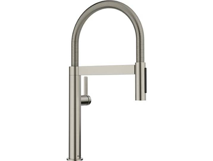 BLANCO CULINA-S II Mini Küchenarmatur Mit herausziehbarem Schlauch [8,1x24x44,8 cm] Wechsel von Klarstrahl in Brausestrahl Wasserqualität & wassersparend Hochdruck