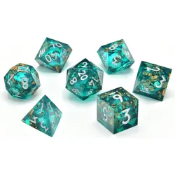 Glass Staff Forest Fountain Liquid Core RPG Dice Set