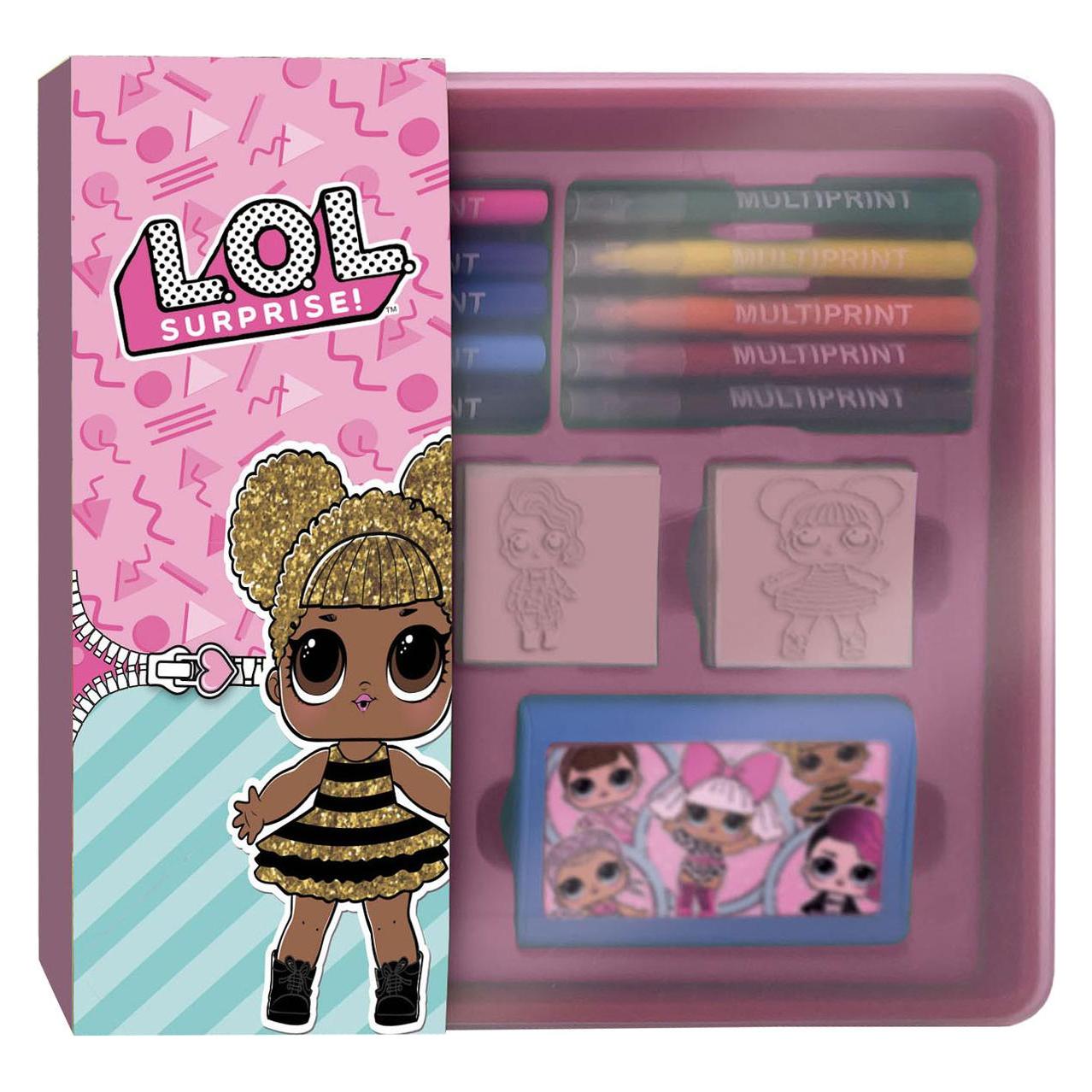 Multiprint LOL Surprise Stempeln und Filzstift-Set in Aufbewahrungsbox (45862236)