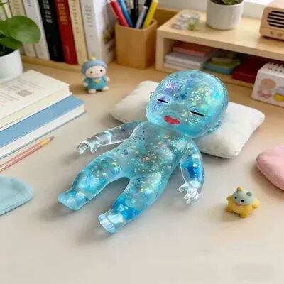 JoyToys Kawaii Squishy Toy Baby Stress Relief Fidget Toy Slow Rising Sensory Squeeze blue 14cm