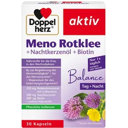DOPPELHERZ Meno Rotklee+Nachtkerzenoel+Biotin Kps. 30 St