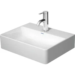 Duravit DuraSquare Handwaschbecken, 45x35cm, ohne Hahnloch, ohne Überlauf, Unterseite geschliffen, 07324500791, Farbe: Weiß mit Wondergliss