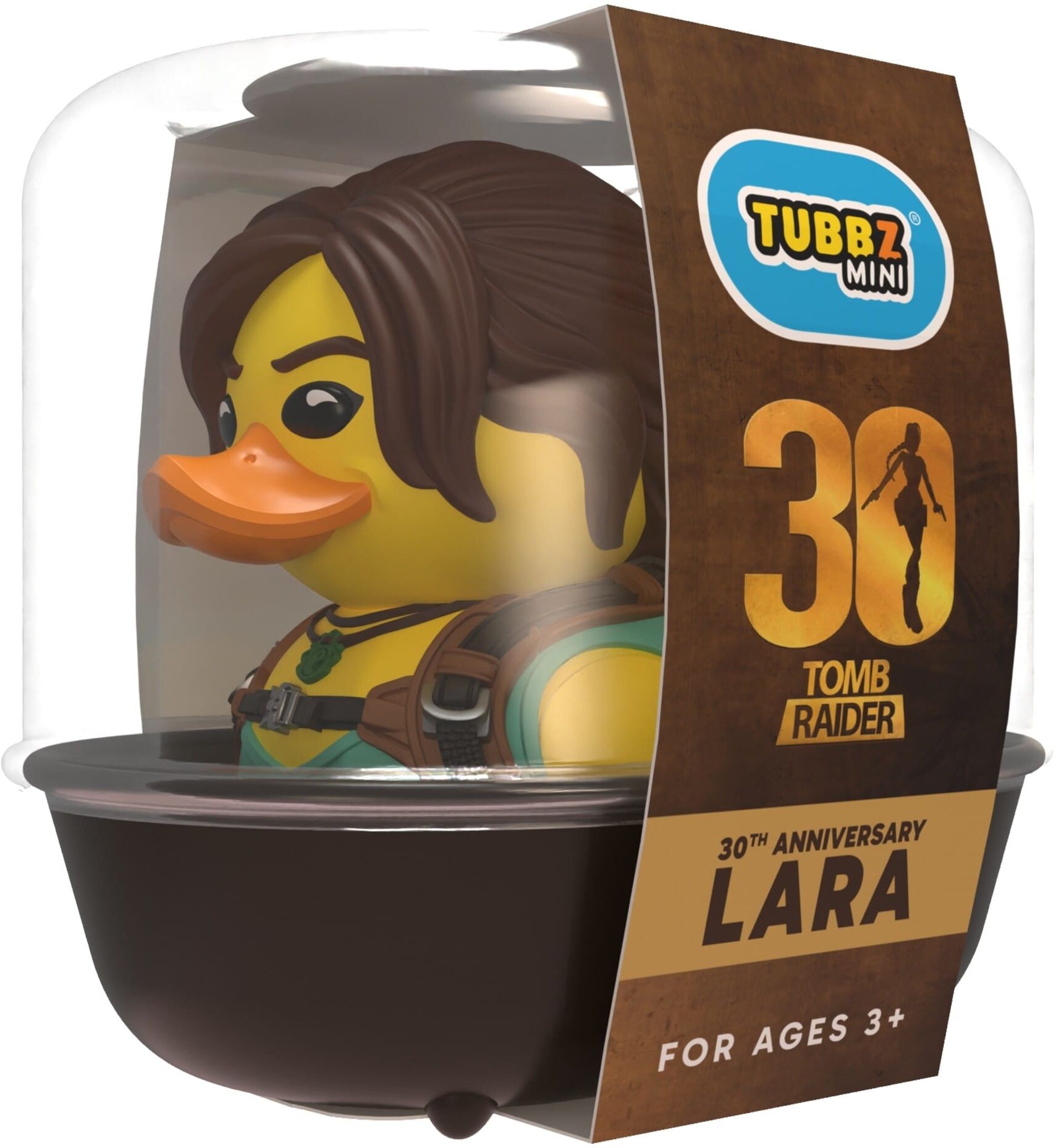 Tomb Raider TUBBZ Mini 30th Anniversary Lara Croft Collectible - Numskull Designs - 6.3 cm/5.3 cm/7.4 cm PVC Figure