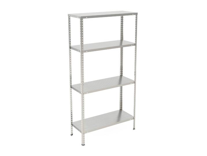 Verzinktes Metallregal mit 4 Böden Silber
