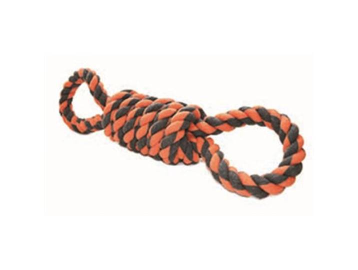 Happy Pet hondenspeelgoed Nuts For Knots Extreme Spoel 8-vormige Tugger Grijs/Oranje 55 cm