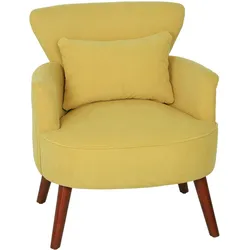 SESSEL mit Rückenlehne, abgerundeten Armlehnen Gepolstert Loungesessel Kordoptik
