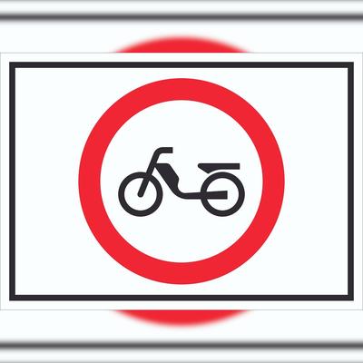 HB-Druck Schild Verbot Mofas Symbol A0 (841x1189mm)